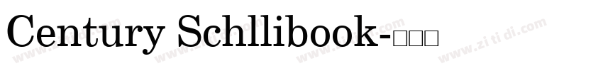Century Schllibook字体转换